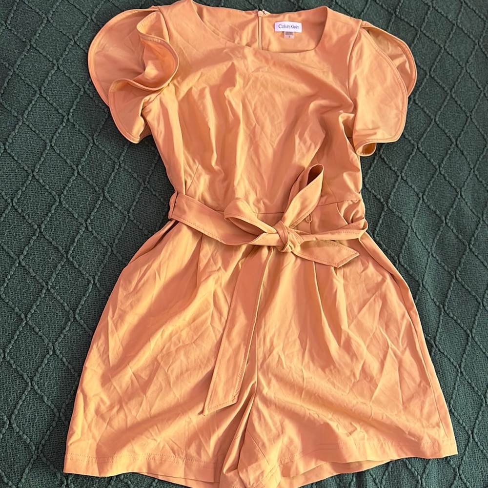 Yellow ruffle romper